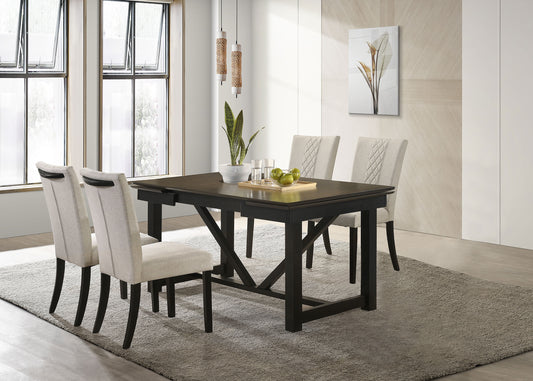 Malia 5-piece Refractory Extension Leaf Dining Table Set Oak