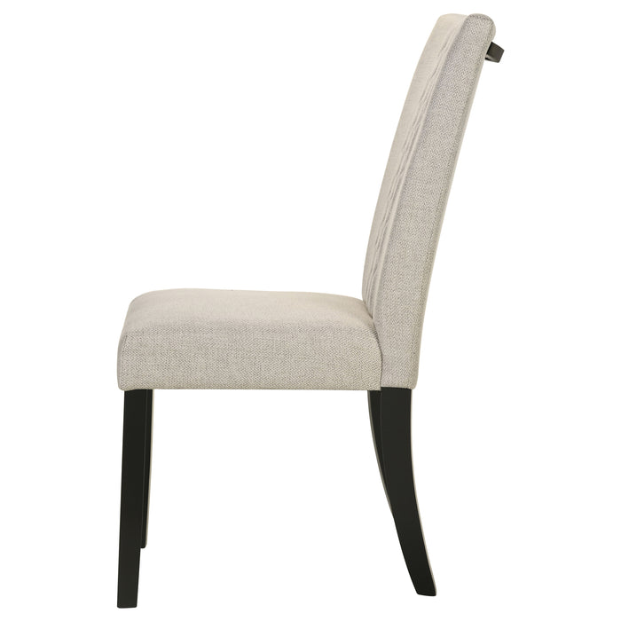 Malia Fabric Upholstered Dining Side Chair Beige (Set of 2)