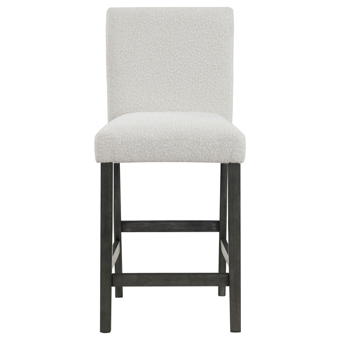 Alba Boucle Upholstered Counter Chair White (Set of 2)