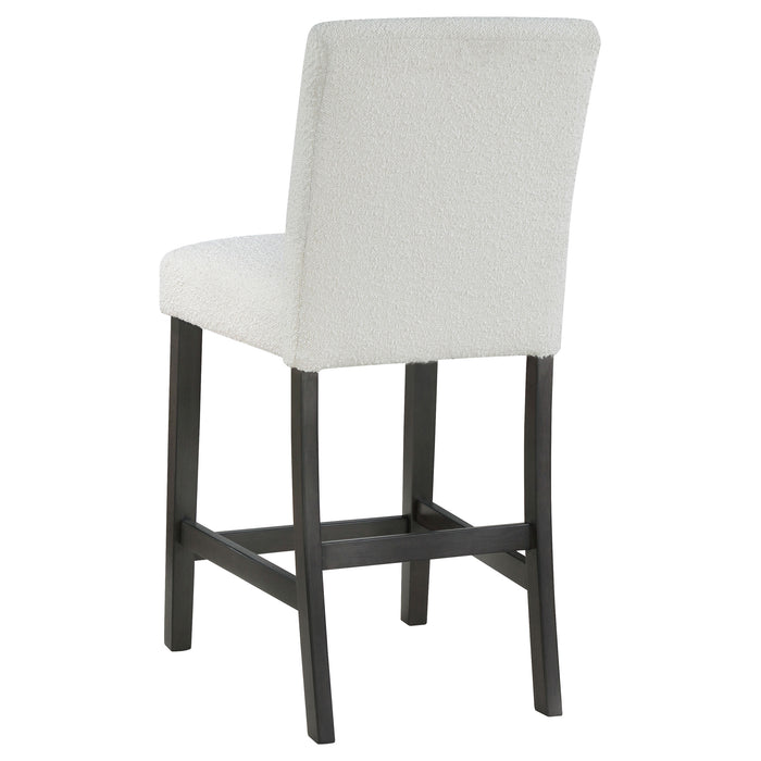 Alba Boucle Upholstered Counter Chair White (Set of 2)