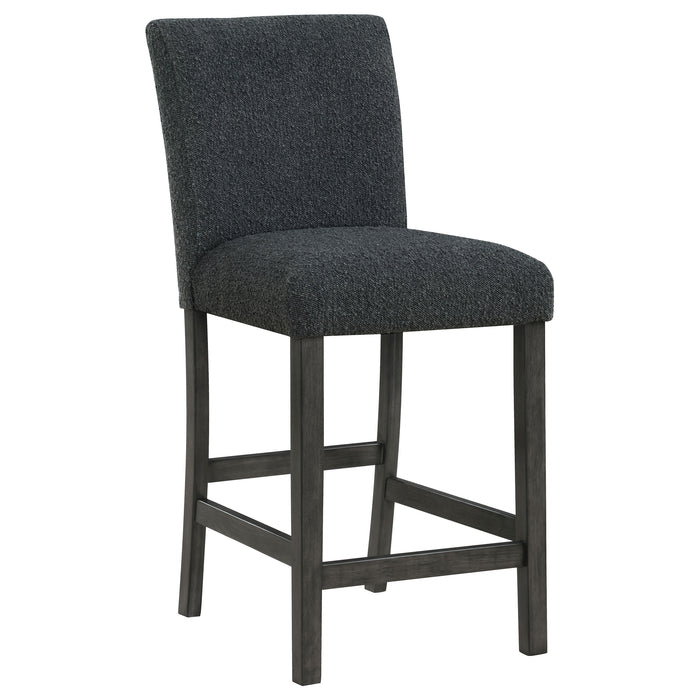 Alba Boucle Upholstered Counter Chair Black (Set of 2)