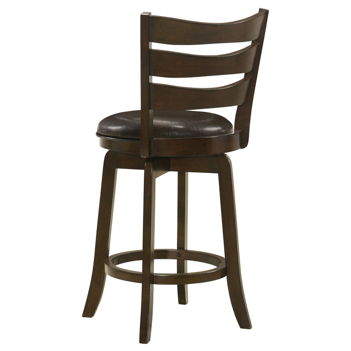 Murphy Wood Counter Height Swivel Bar Chair Dark Brown