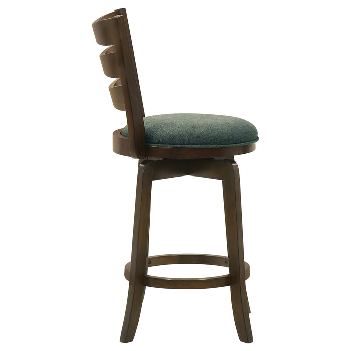 Murphy Wood Counter Height Swivel Bar Chair Hunter Green