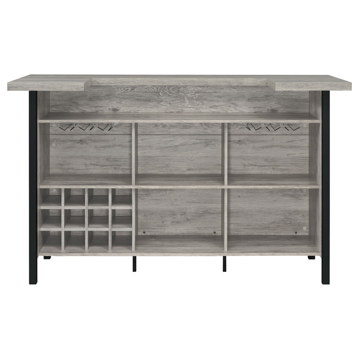 Bellemore Freestanding Home Bar Wine Cabinet Grey Driftwood