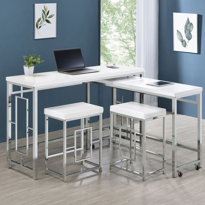 Jackson 4-piece Multipurpose Counter Height Table Set White