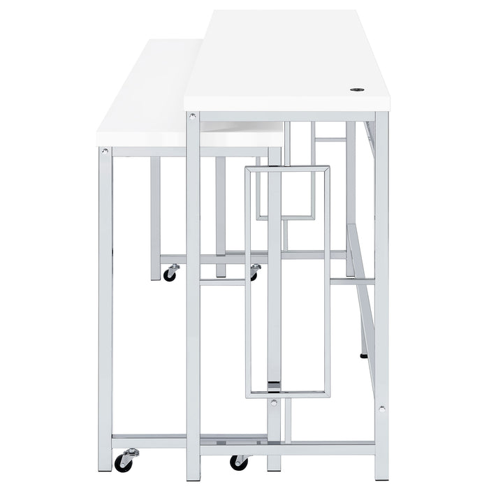 Jackson 5-piece Multipurpose Counter Height Table Set White
