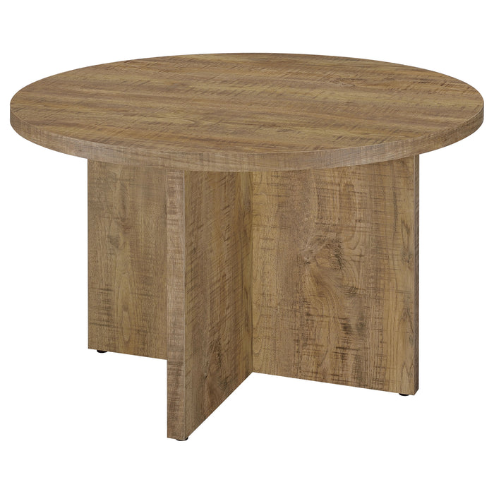 Jamestown Round 47-inch Composite Wood Dining Table Mango