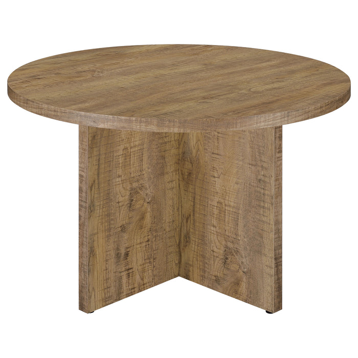 Jamestown Round 47-inch Composite Wood Dining Table Mango