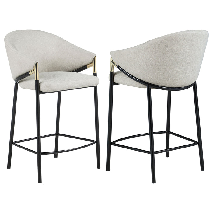 Chadwick Fabric Upholstered Counter Chair Beige (Set of 2)