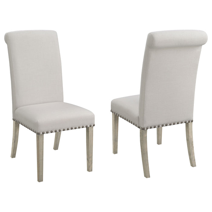 Salem Fabric Upholstered Dining Side Chair Beige (Set of 2)