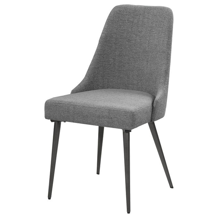 Alan Fabric Upholstered Dining Side Chair Grey (Set of 2)