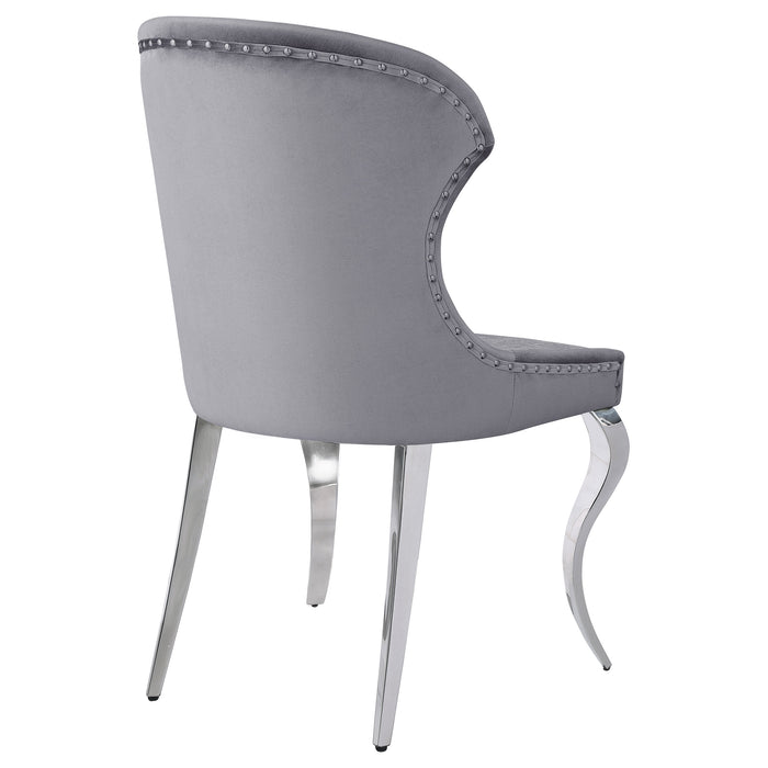 Cheyanne Upholstered Dining Side Chair Grey (Set of 2)