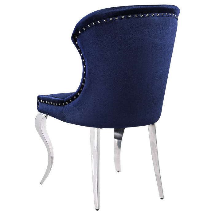 Cheyanne Upholstered Dining Side Chair Ink Blue (Set of 2)