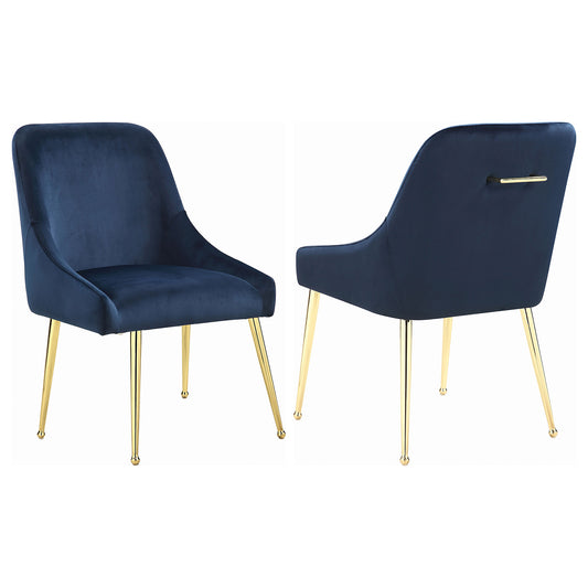Mayette Upholstered Dining Side Chair Blue (Set of 2)