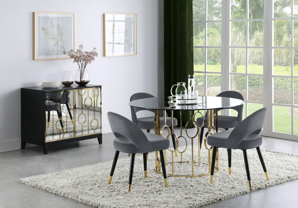 Lindsey Upholstered Dining Side Chair Grey (Set of 2)