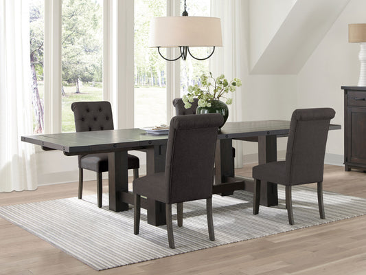 Calandra 5-piece Extension Leaf Dining Table Set Grey