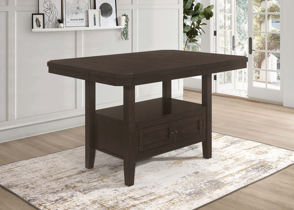 Prentiss 78-inch Extension Counter Dining Table Cappuccino