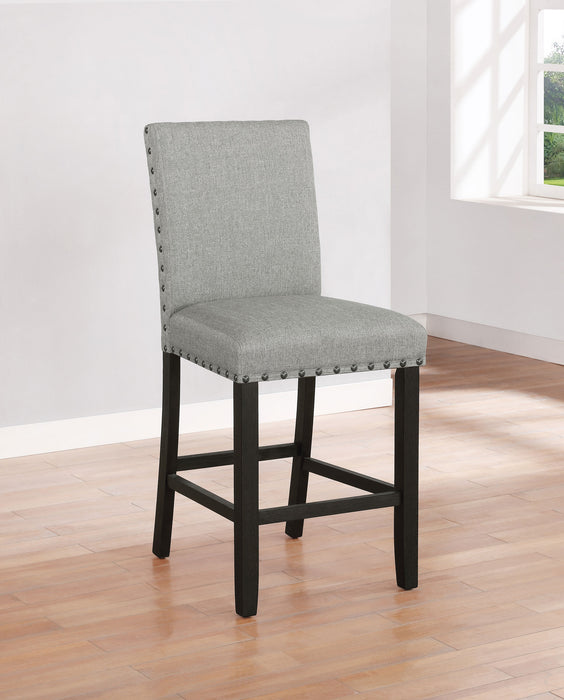 Kentfield Fabric Upholstered Counter Chair Grey (Set of 2)