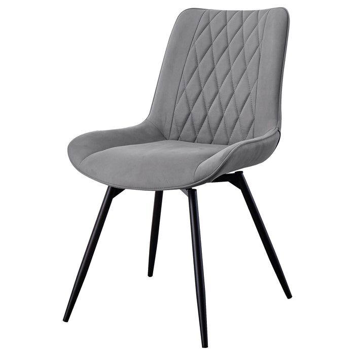 Diggs Upholstered Swivel Dining Side Chair Grey (Set of 2)