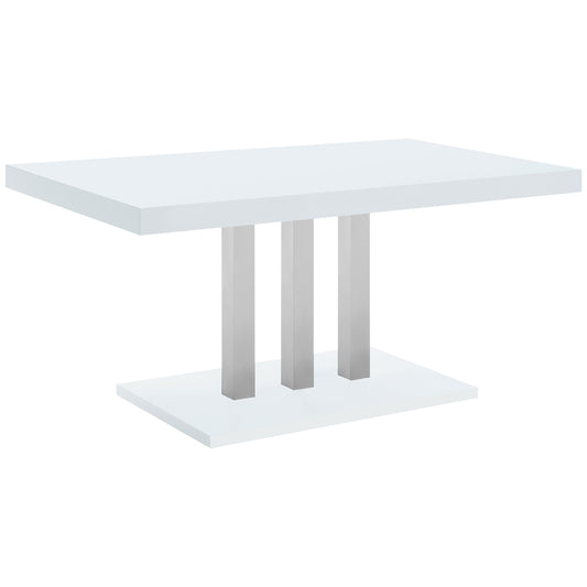 Brooklyn Rectangular 63-inch Dining Table White High Gloss