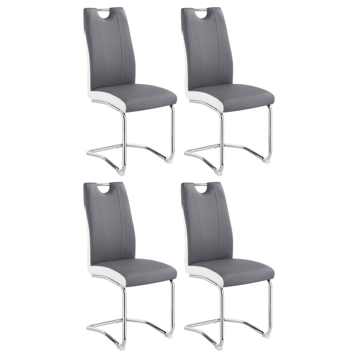 Brooklyn Upholstered Dining Side Chair Grey (Set of 4)