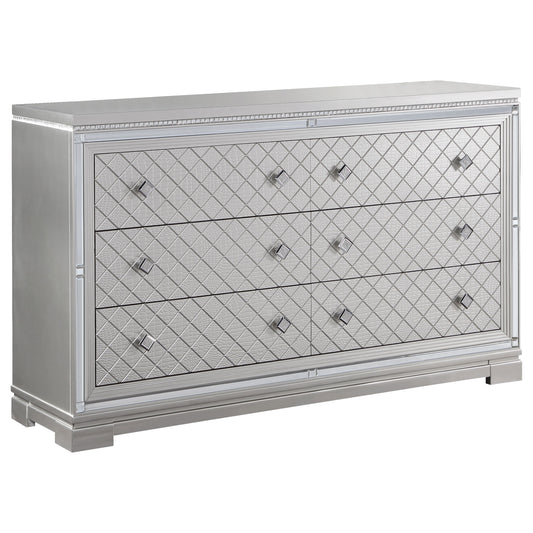 Eleanor 6-drawer Dresser Metallic Mercury