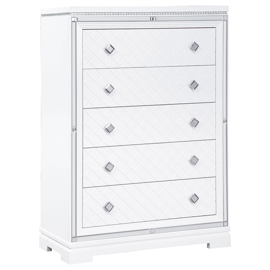 Eleanor 5-drawer Bedroom Chest White