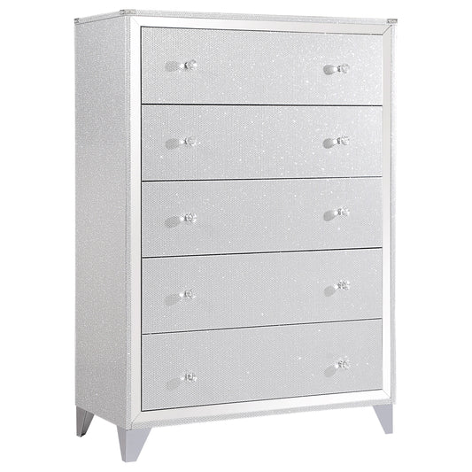 Larue 5-drawer Bedroom Chest Silver