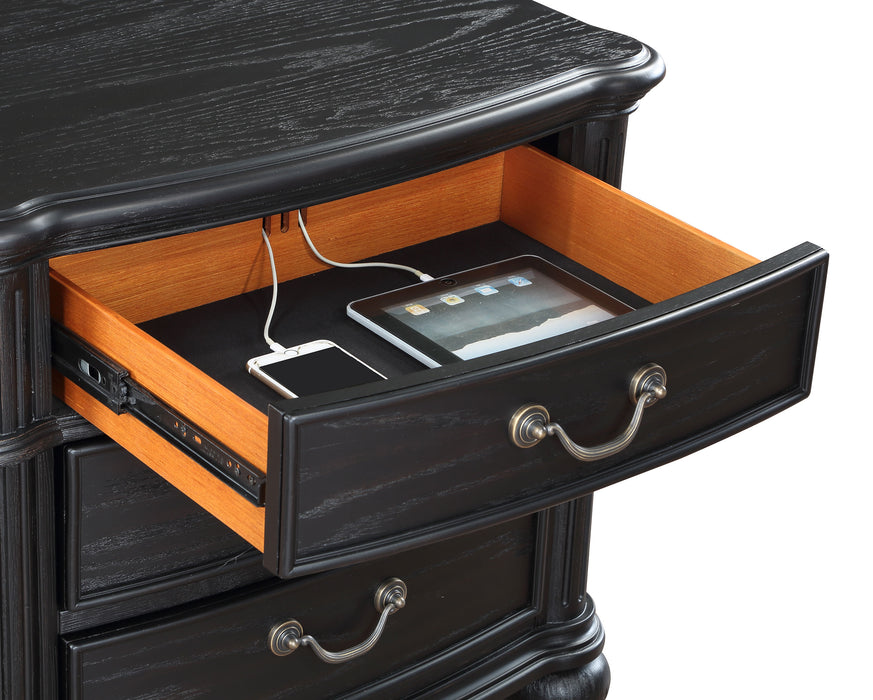 Celina 3-drawer Nightstand Black