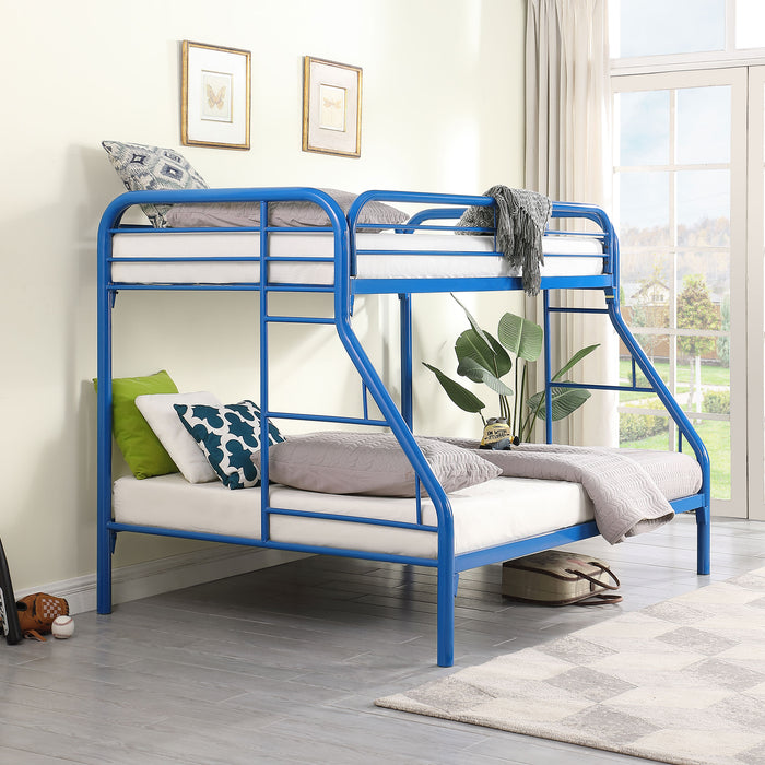 Morgan Metal Twin Over Full Bunk Bed Blue