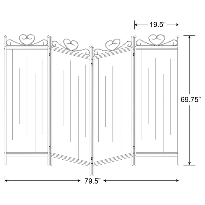 Dove 4-Panel Room Divider Folding Shoji Screen Beige