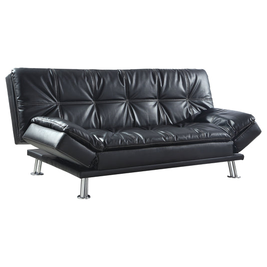 Dilleston Upholstered Tufted Convertible Sofa Bed Black