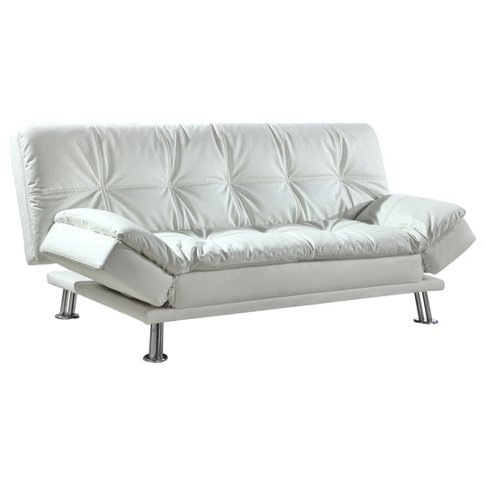 Dilleston Upholstered Tufted Convertible Sofa Bed White