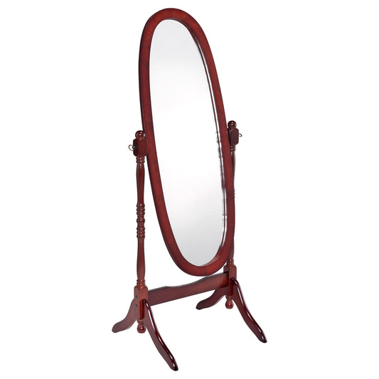 Foyet Wood Adjustable Full Length Cheval Mirror Merlot