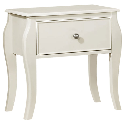 Dominique 1-drawer Youth Nightstand Cream White