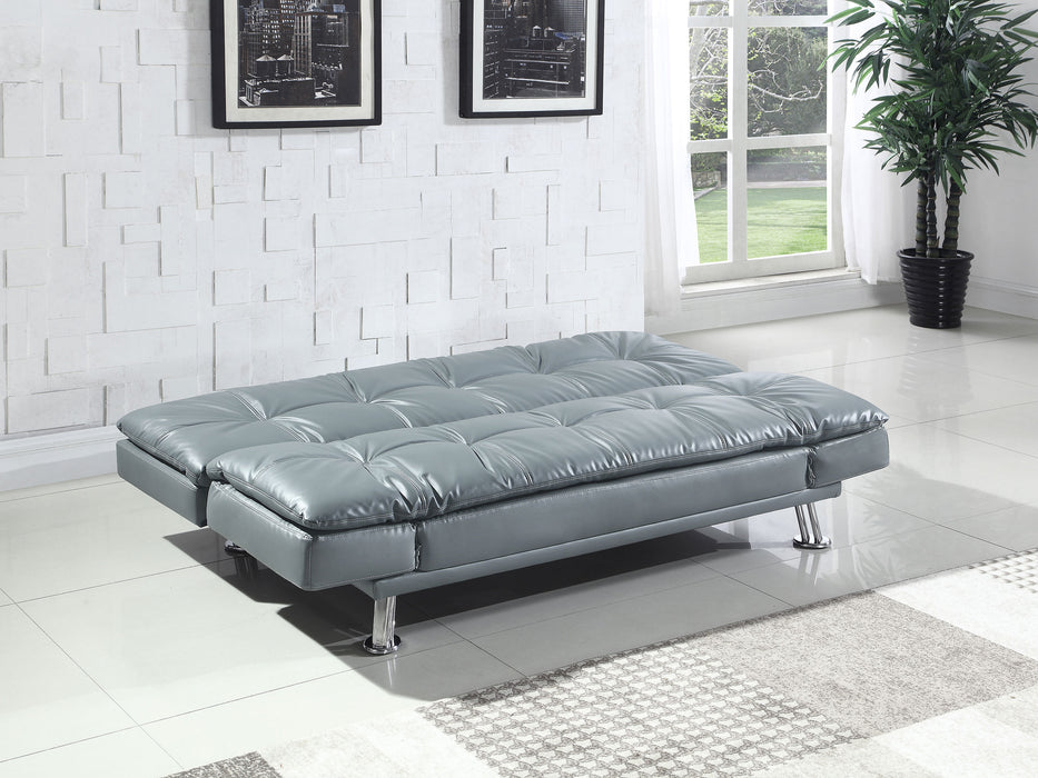 Dilleston Upholstered Tufted Convertible Sofa Bed Grey