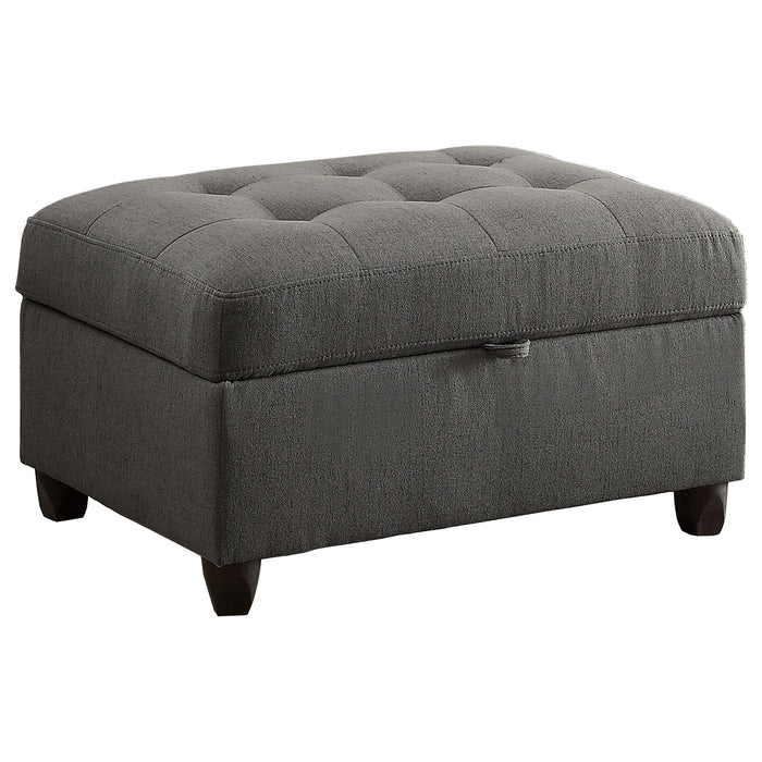 Stonenesse Sectional Sofa with Storage Ottoman Set Grey