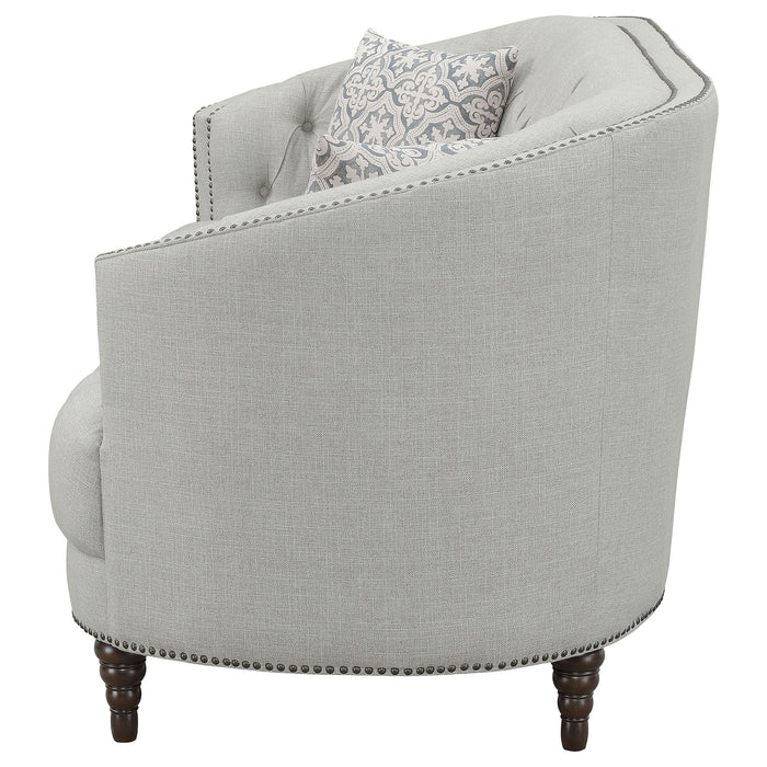 Avonlea Upholstered Sloped Arm Sofa Grey Fabric