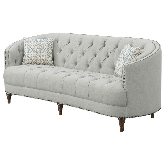 Avonlea Upholstered Sloped Arm Sofa Grey Fabric