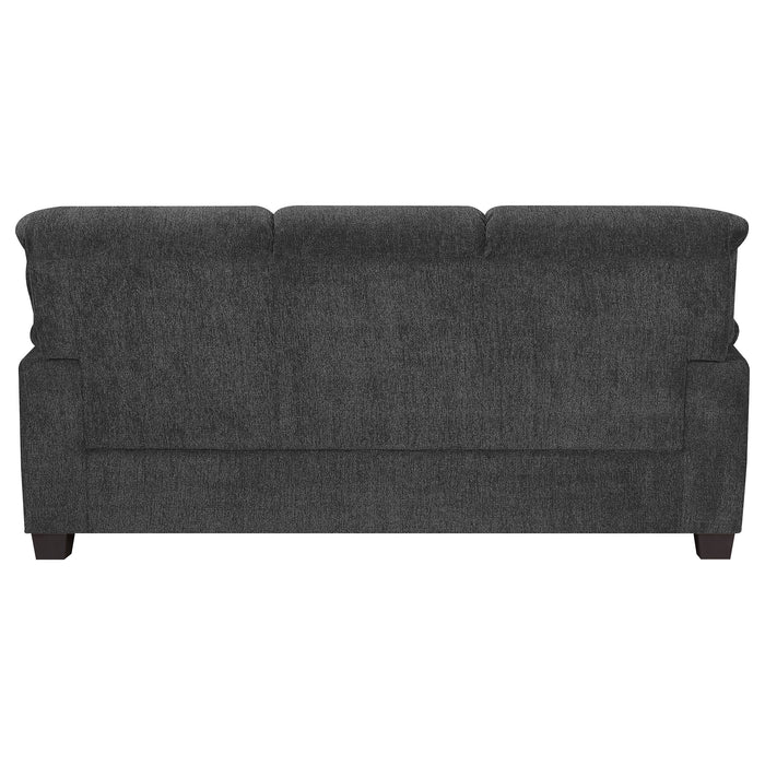 Clementine Upholstered Padded Arm Sofa Grey