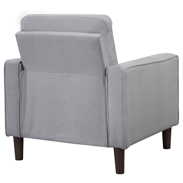 Bowen Upholstered Track Arm Tufted Accent Chair Grey