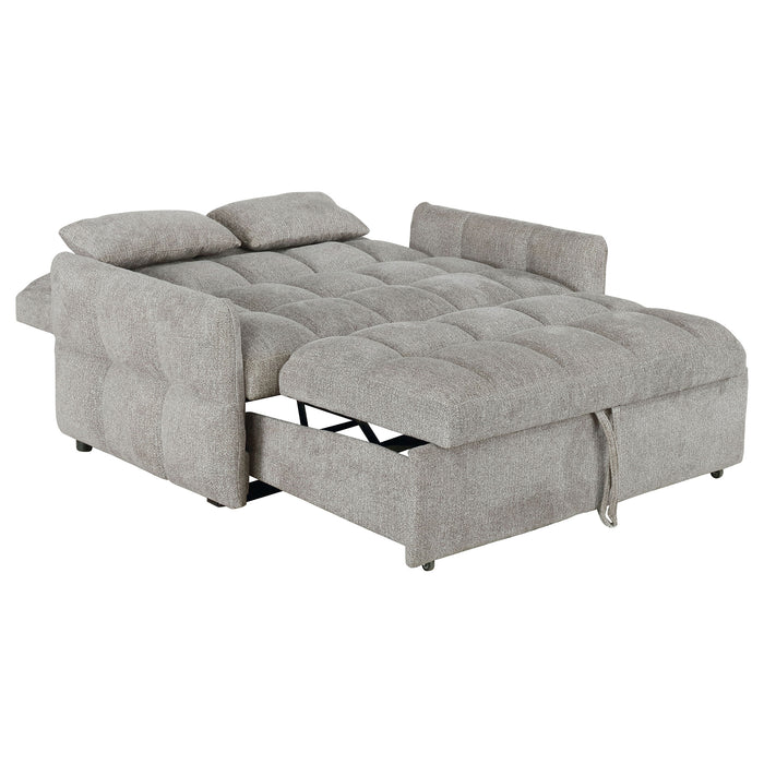 Cotswold Upholstered Convertible Sleeper Sofa Bed Light Grey