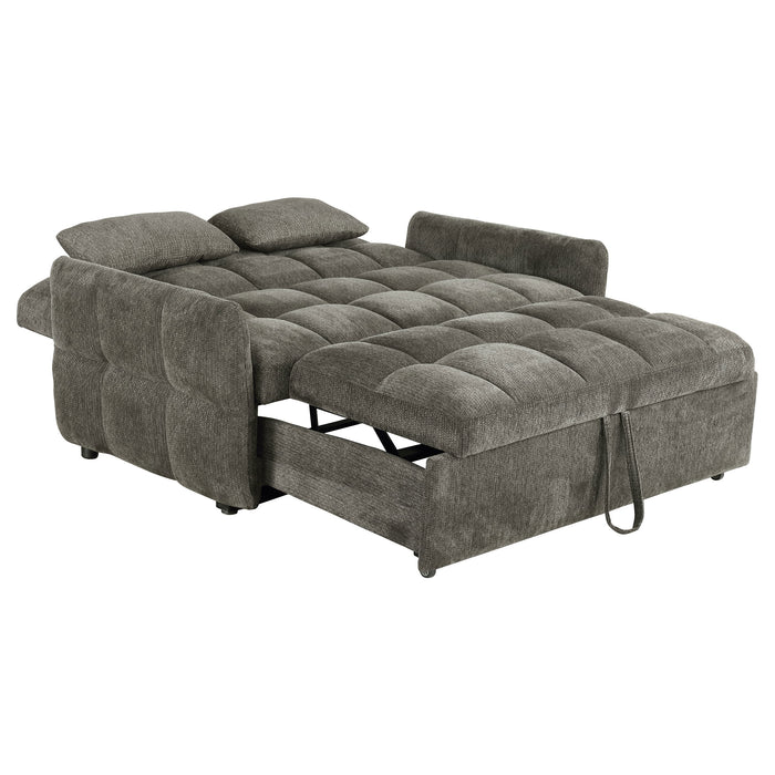 Cotswold Upholstered Convertible Sleeper Sofa Bed Dark Grey