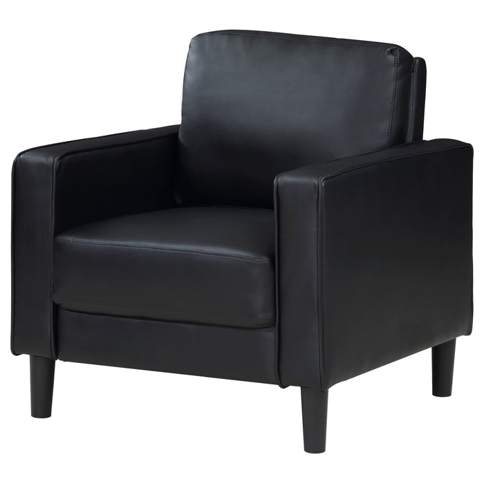 Ruth Upholstered Track Arm Accent Chair Black