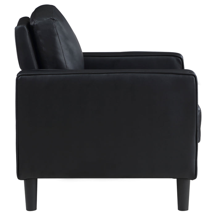 Ruth Upholstered Track Arm Accent Chair Black