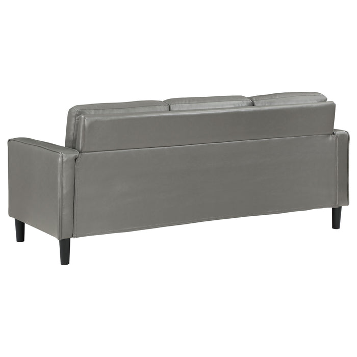Ruth Upholstered Track Arm Sofa Grey