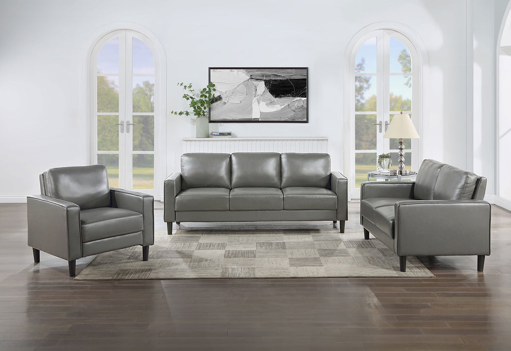 Ruth Upholstered Track Arm Sofa Grey