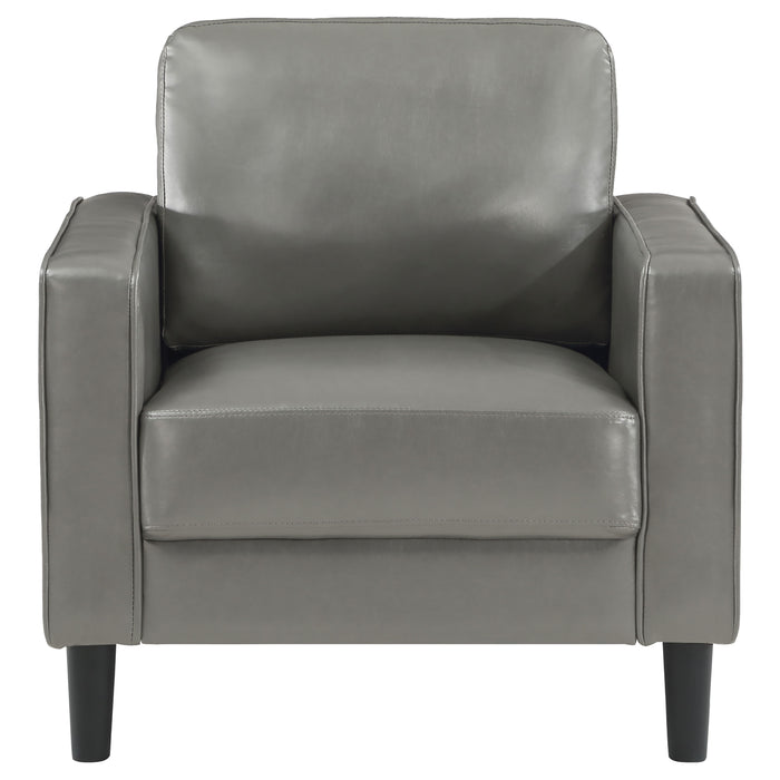 Ruth Upholstered Track Arm Accent Chair Grey