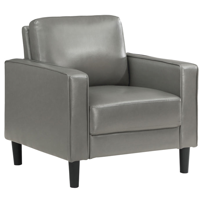 Ruth Upholstered Track Arm Accent Chair Grey