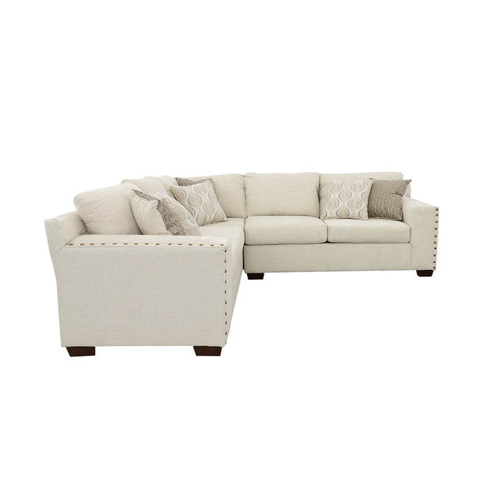 Aria Upholstered Track Arm Sectional Sofa Oatmeal